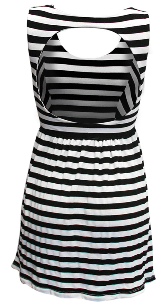 Black and White PeekABoo Dress