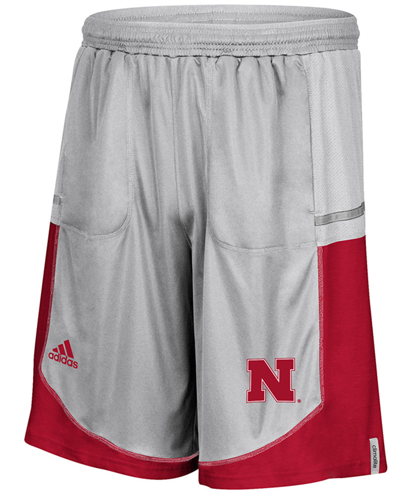 Adidas Nebraska Player Gray Sideline Short
