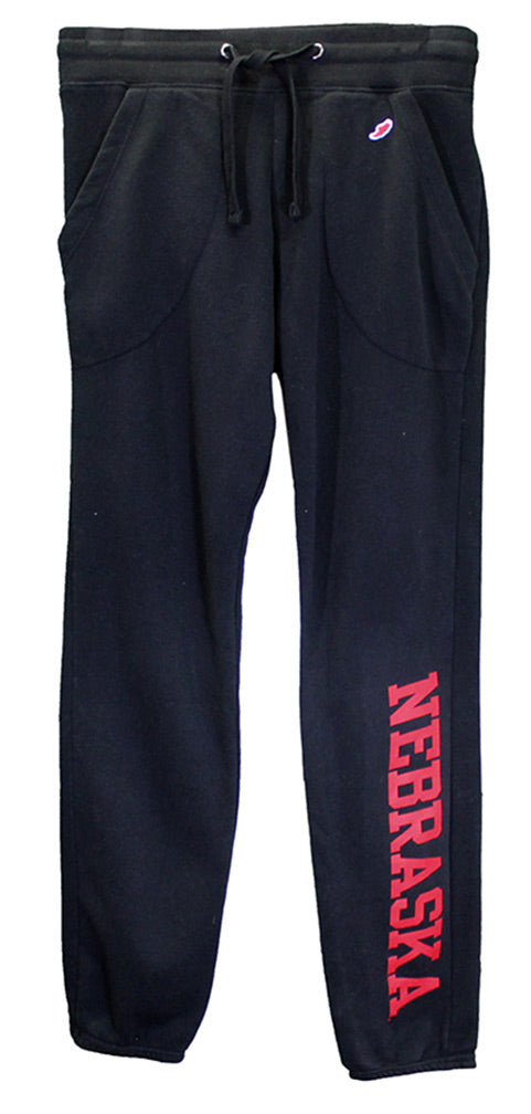 Black W Cuffed Academy Sweats