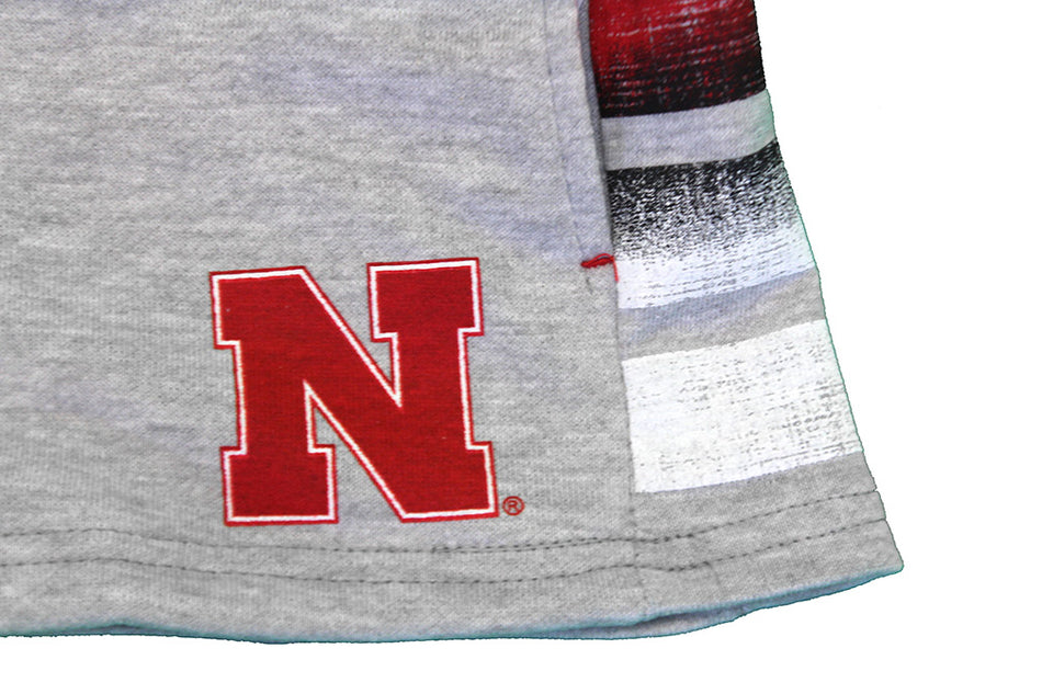 Womens Heather Nebraska Baby Talk Terry Shorts