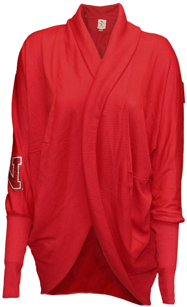 Red Nebraska Circular Cardigan