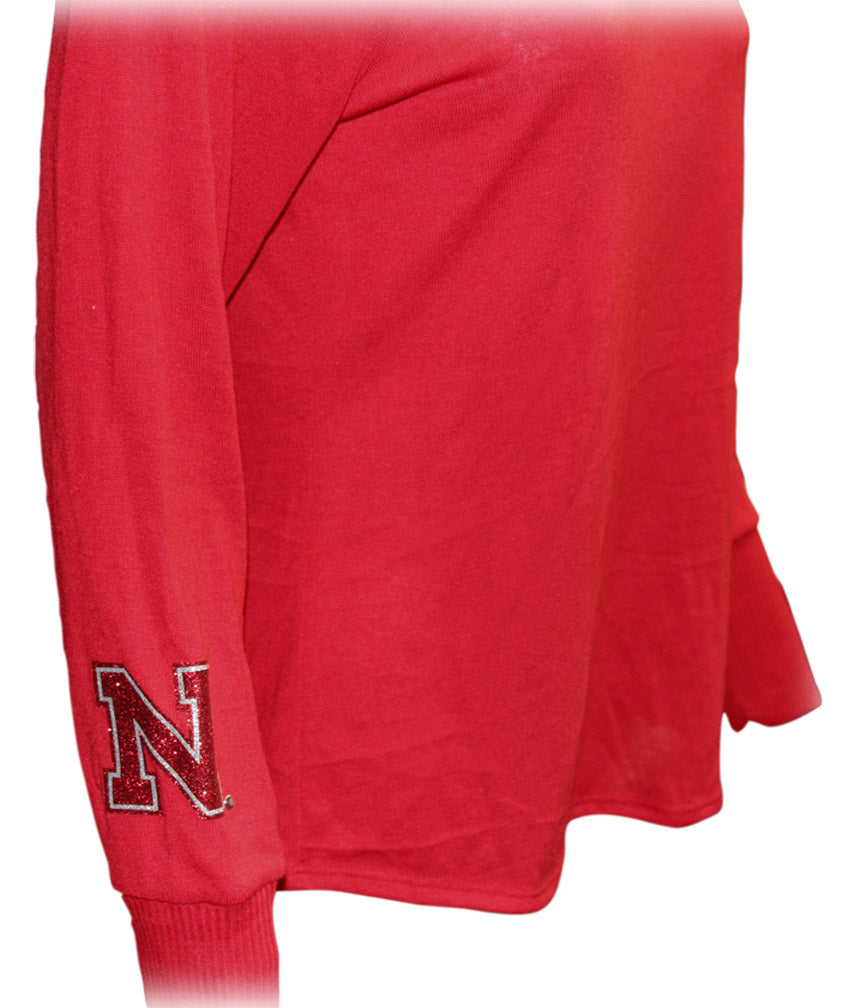 Red Nebraska Cowl Neck Sweater