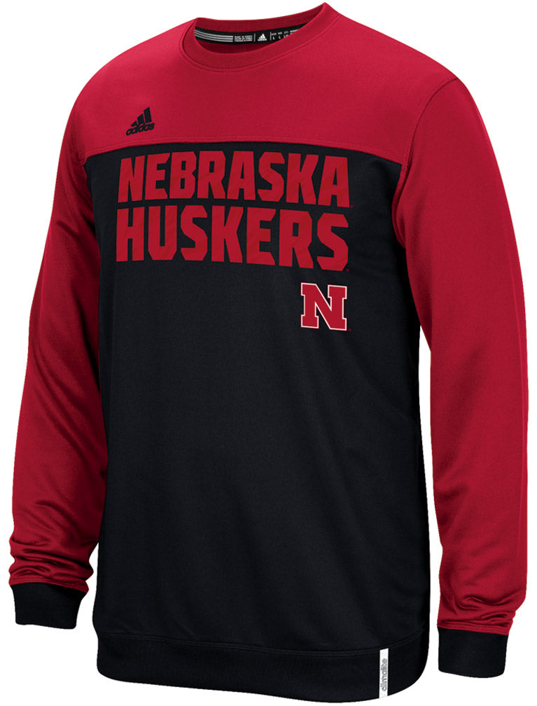 Adidas Red N Black Shock Energy Long Sleeve Performance Crew