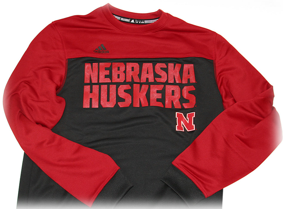 Adidas Red N Black Shock Energy Long Sleeve Performance Crew
