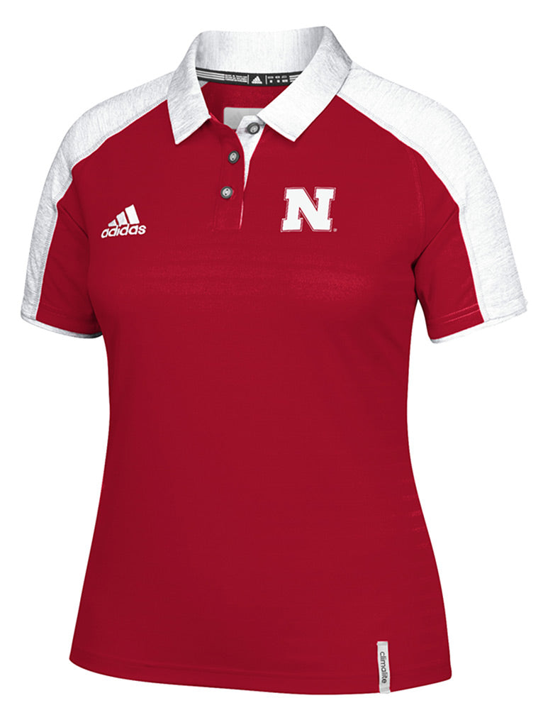 Adidas Huskers Ladies Red Polo