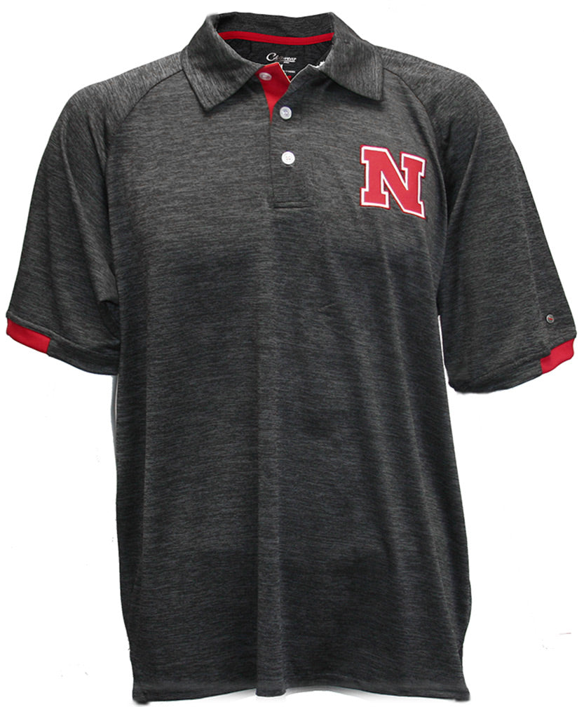 Husker Iron N Performance Grey Polo