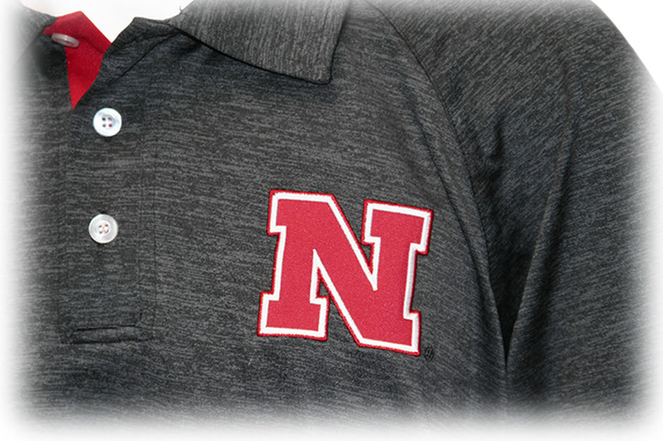 Husker Iron N Performance Grey Polo