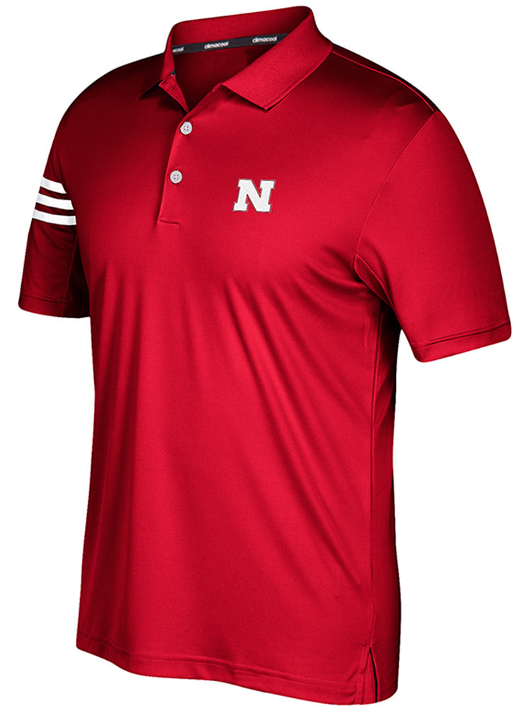 Adidas 2017 Husker 3 Stripe Life Home Polo