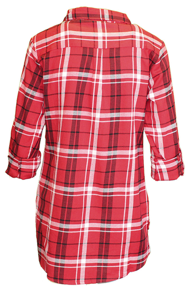 Boyfriend Big Red Plaid 3 Color Button Up