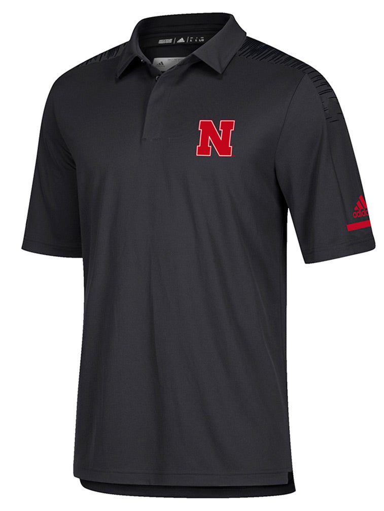 Adidas 2018 Husker Coaches Sideline Polo - Black