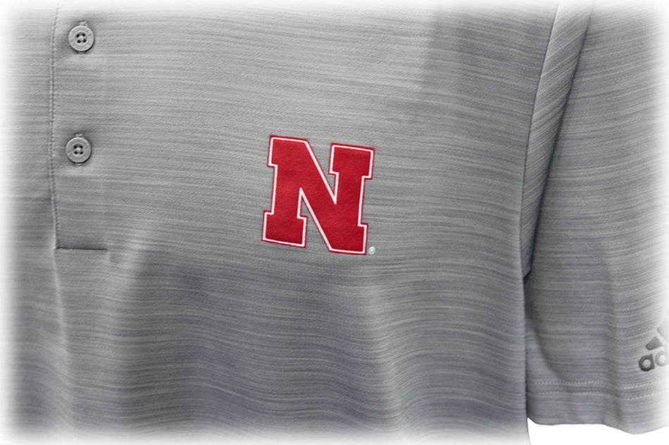 Adidas Nebraska Ultra Textured Golf Polo