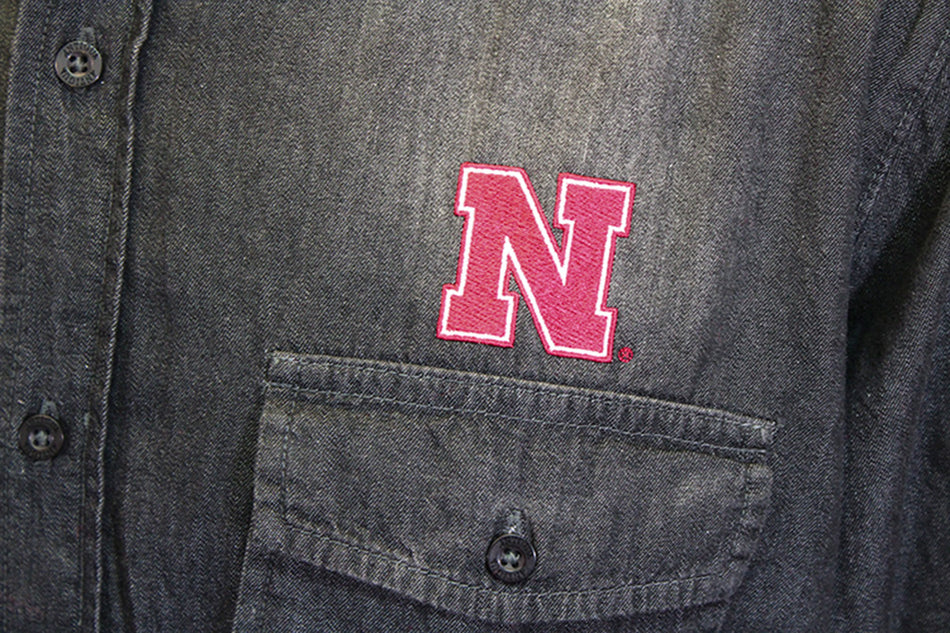 Nebraska Chambray Button Down LS Shirt