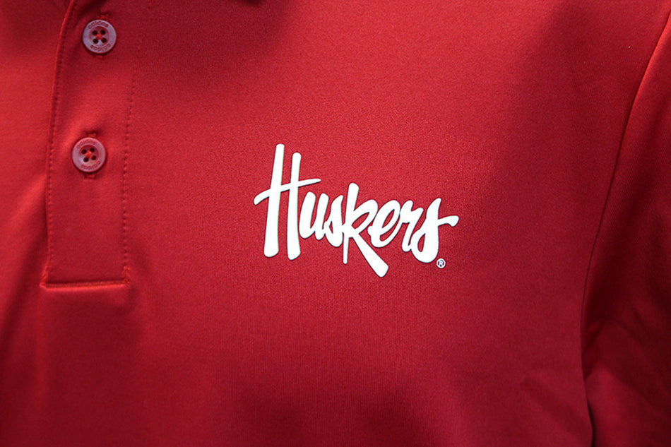 Adidas Huskers Game Mode Coordinator Polo - Red