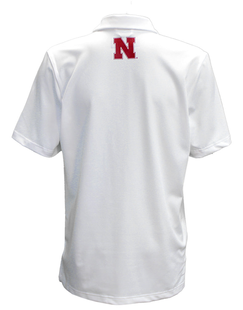 Adidas Nebraska Game Mode Coordinator Polo - White