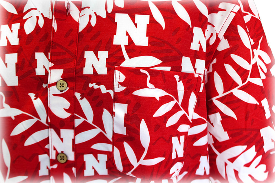Hawaiian Husker Button Up