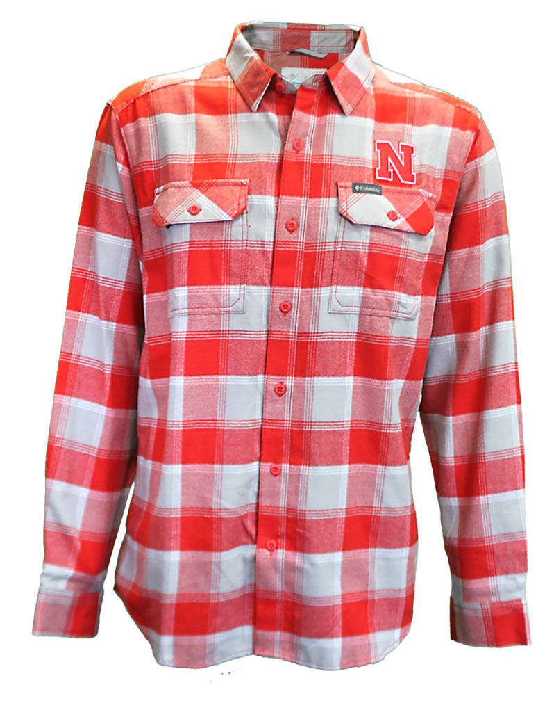Nebraska Flare Gun LS Flannel Button Up