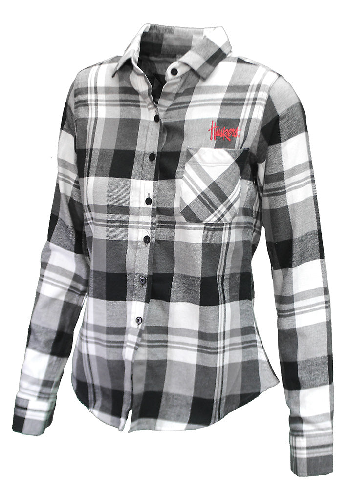 Womens Nebraska Huskers Antigua Flannel