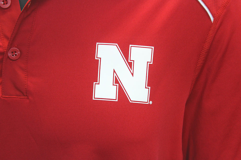 Adidas 2023 Official Huskers Coaches Sideline "Pipeline" Polo - Red