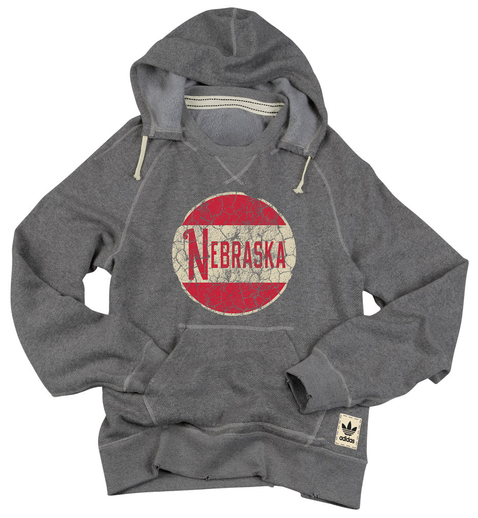 ADIDAS GREY STITCHED BUTTON HOOD