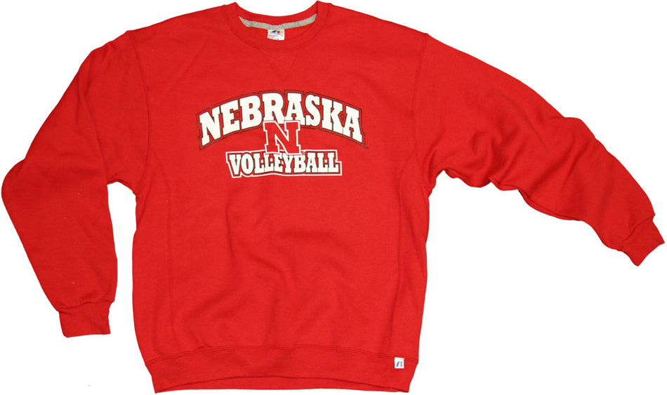 RUSSELL VOLLEYBALL RED FLEECE CREW