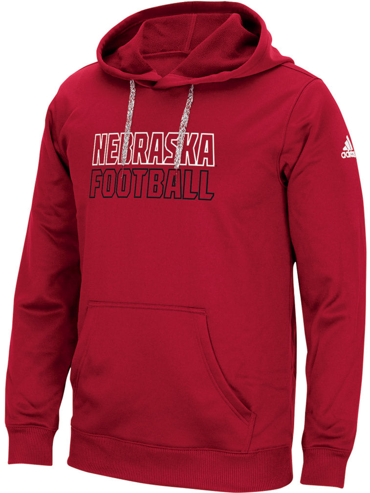 Adidas Neb Football Stitch Embroidered Tech Fleece Hoodie - Red