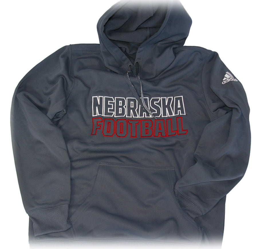 Adidas Neb Football Stitch Embroidered  Tech Fleece Hoodie - Grey