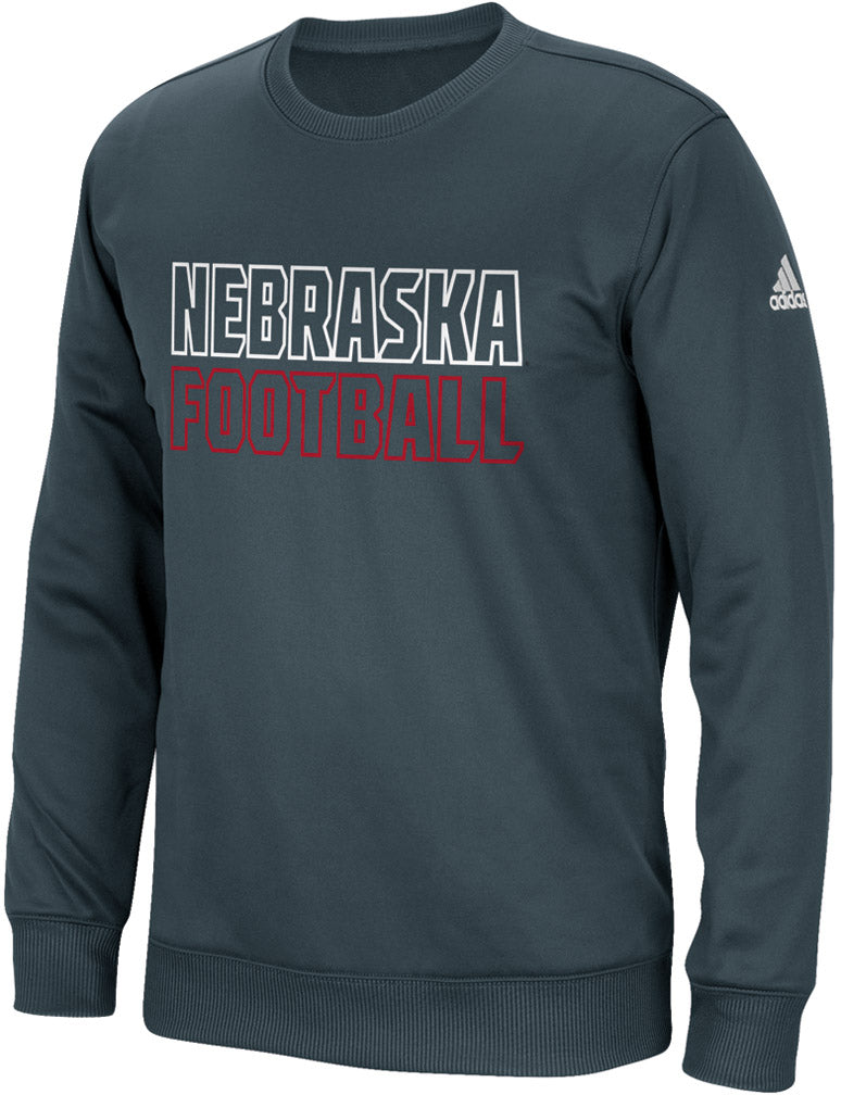 Adidas Neb Football Stitch Embroidered  Tech Fleece Crew - Grey