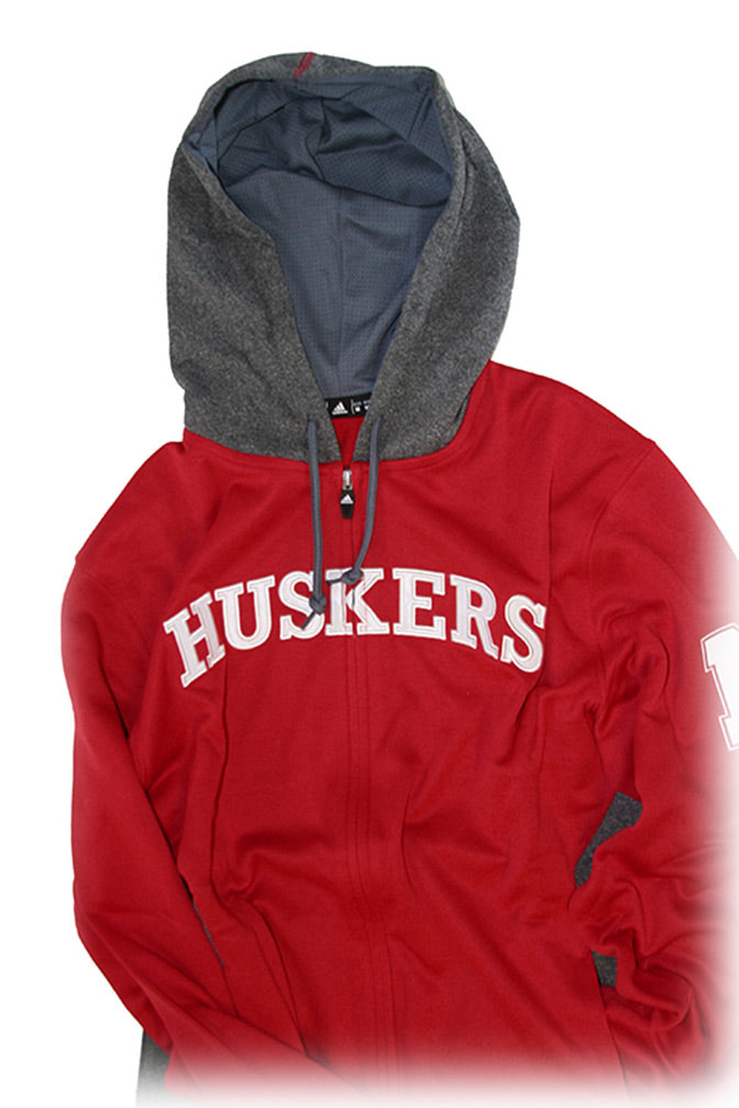 Adidas Full Zip NU Campus Hoodie - Red