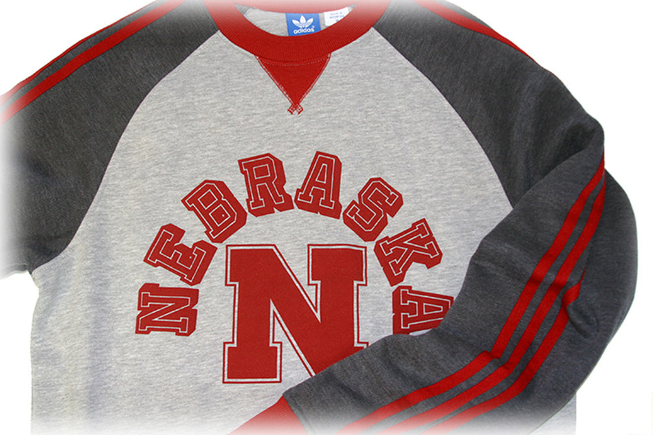 Vintage Adidas Nebraska Crew - Gray