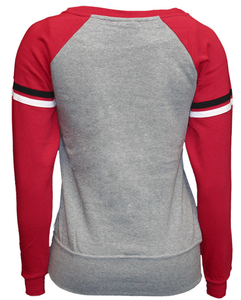 Husker Boatneck Raglan Aurora Bling