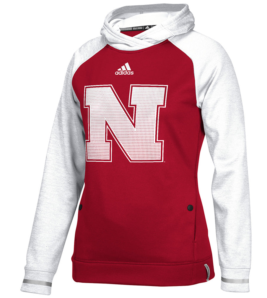 Adidas Red N White Pullover Husker Hoody