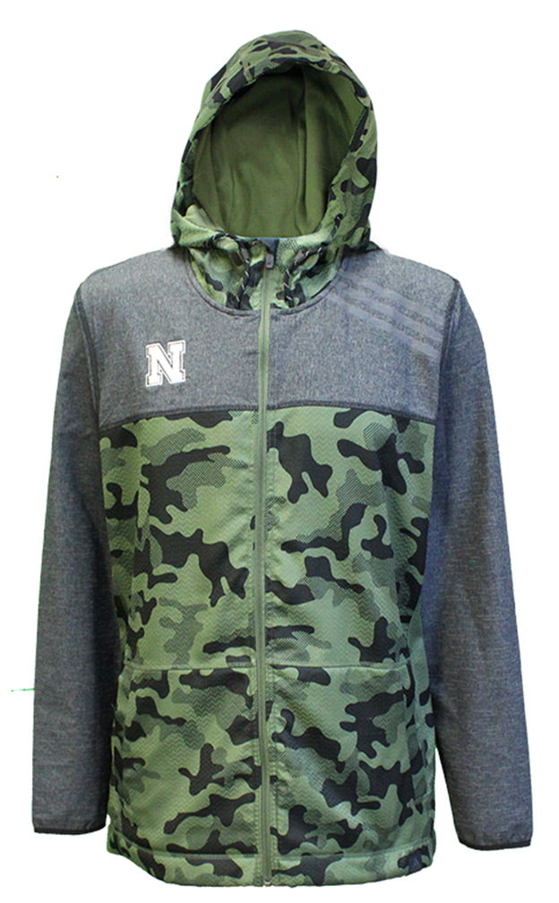 Adidas Green Camo Full Zip Husker Hoodie