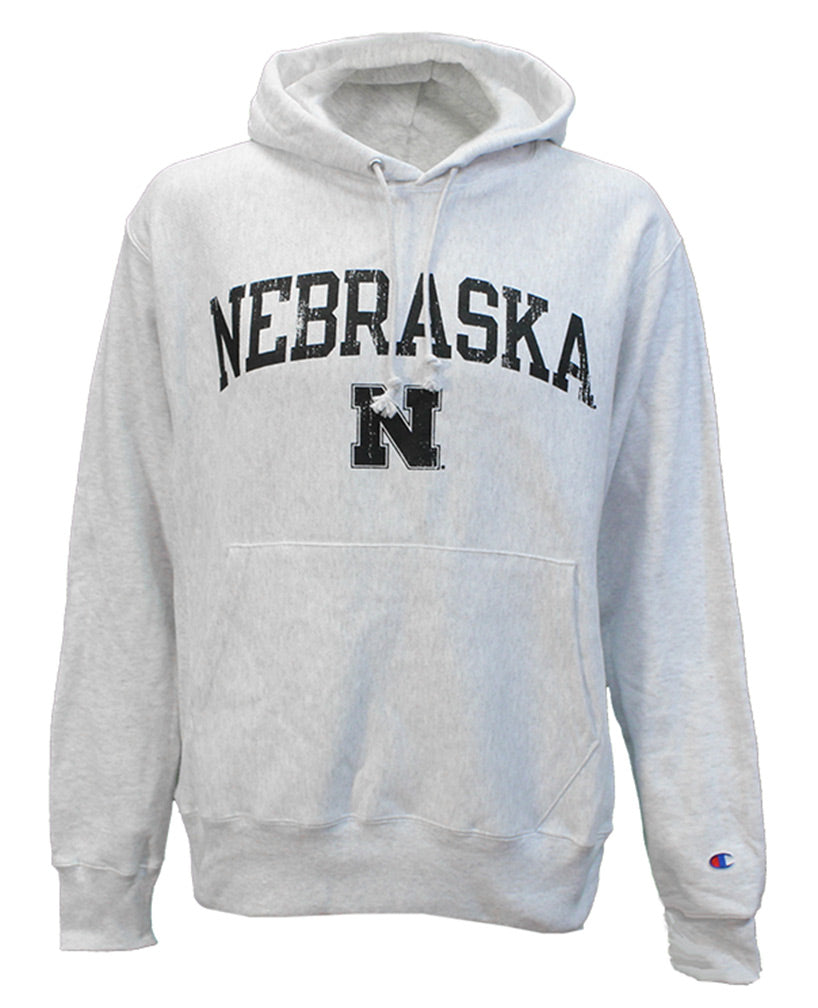 Silver Gray Arch Vintage Nebrask Champ Hoodie