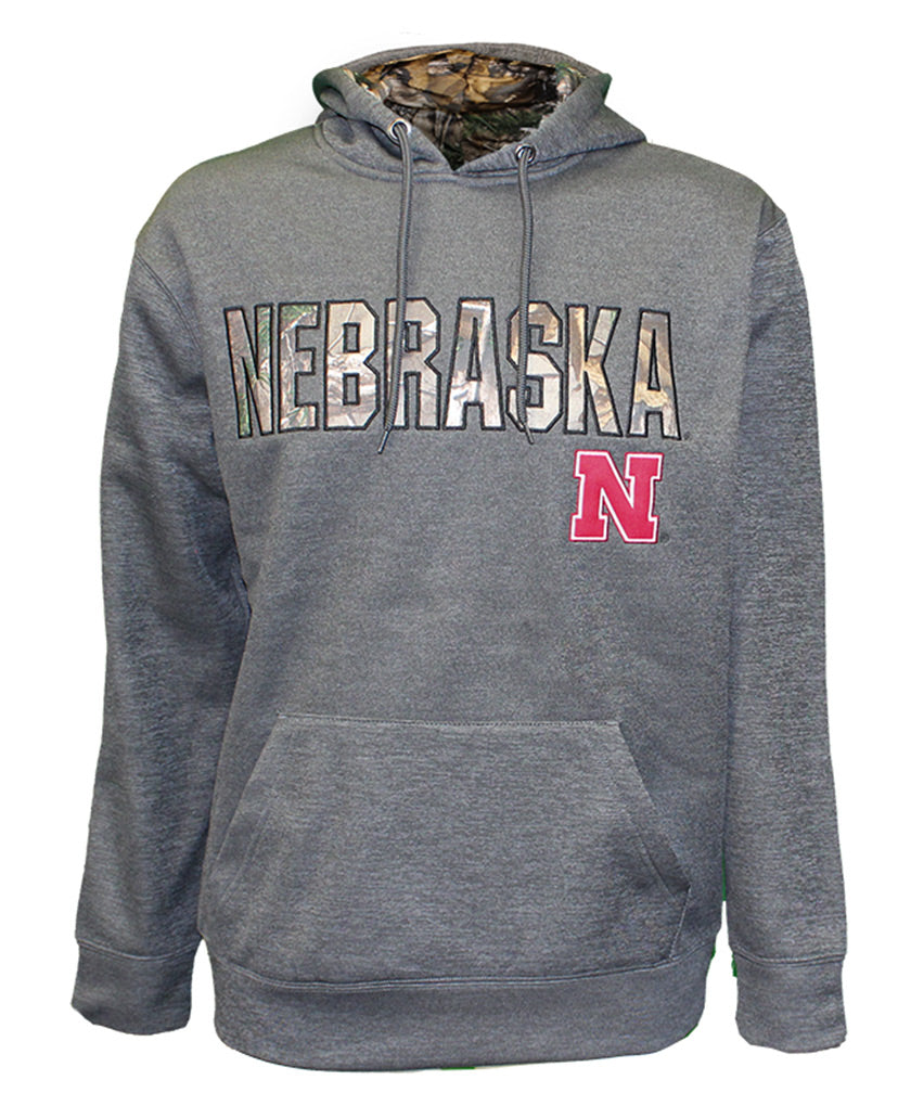 Nebraska Camo Wordmark Hoodie