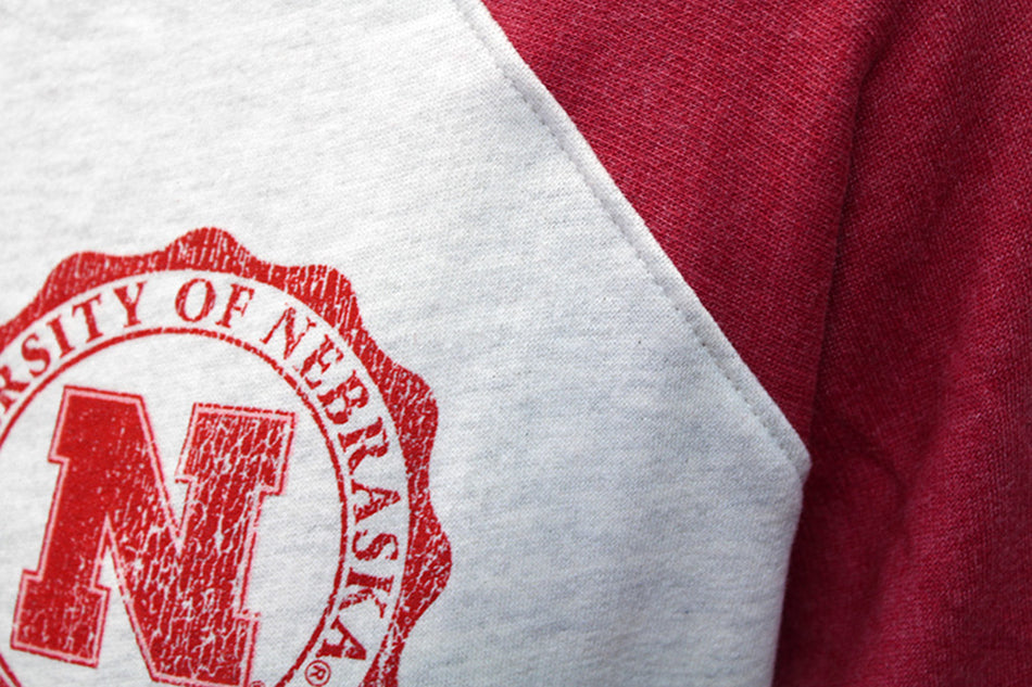 UNL Seal Oatmeal Raglan Sweatshirt