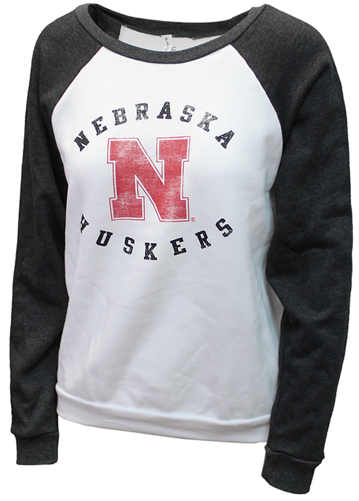Nebraska Huskers Boatneck Raglan Sweat