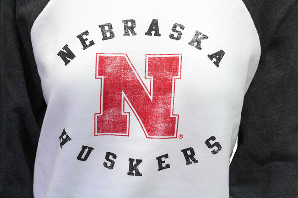 Nebraska Huskers Boatneck Raglan Sweat