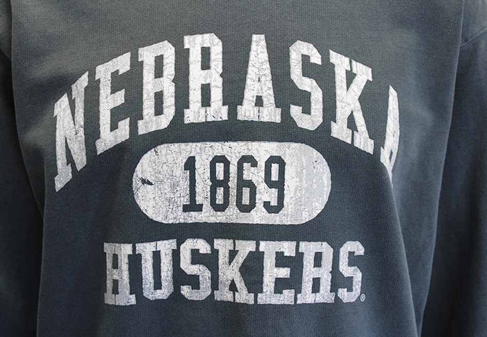 Washed Nebraska 1869 Navy Fleece Sweatshirt