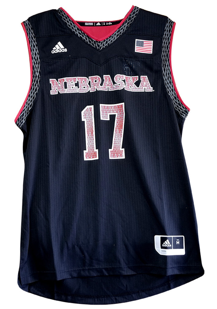 Adidas 2017 Huskers Black Basketball Jersey
