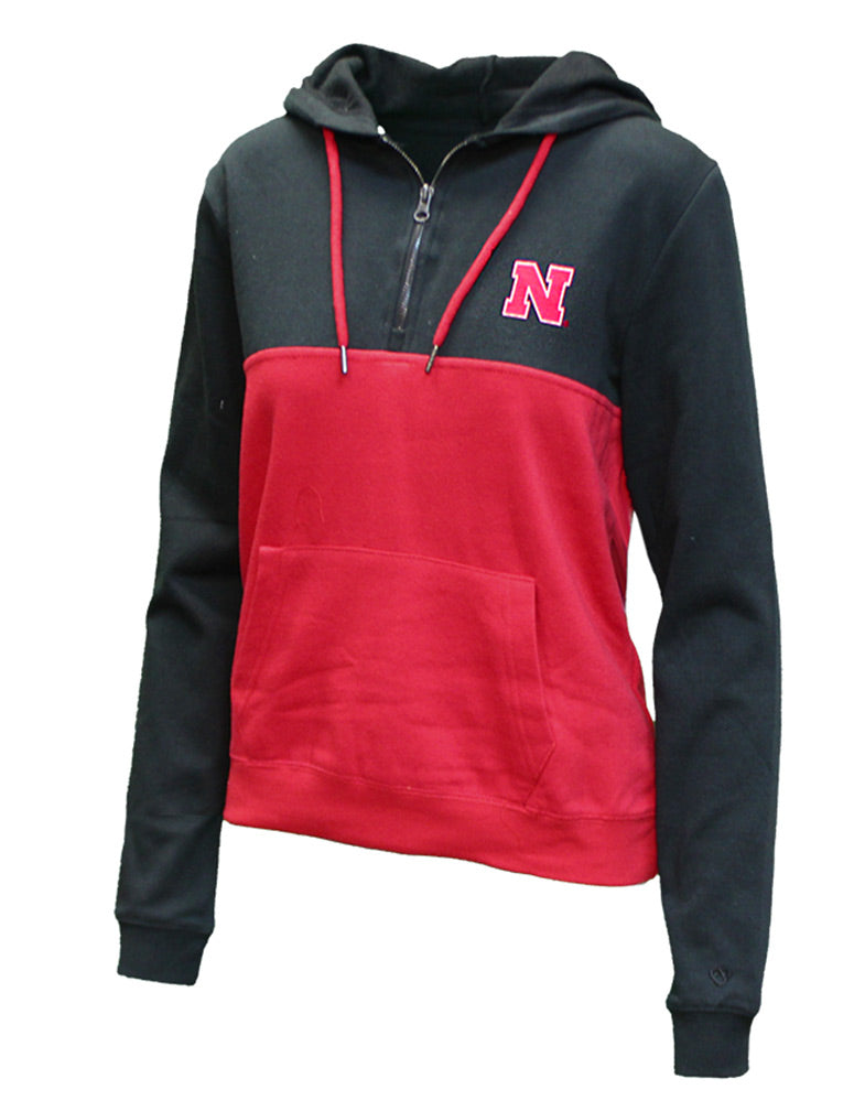 Womens N Huskers Half Zip Hoodie