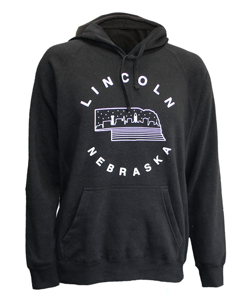 Lincoln Nebraska Skyline Hoodie