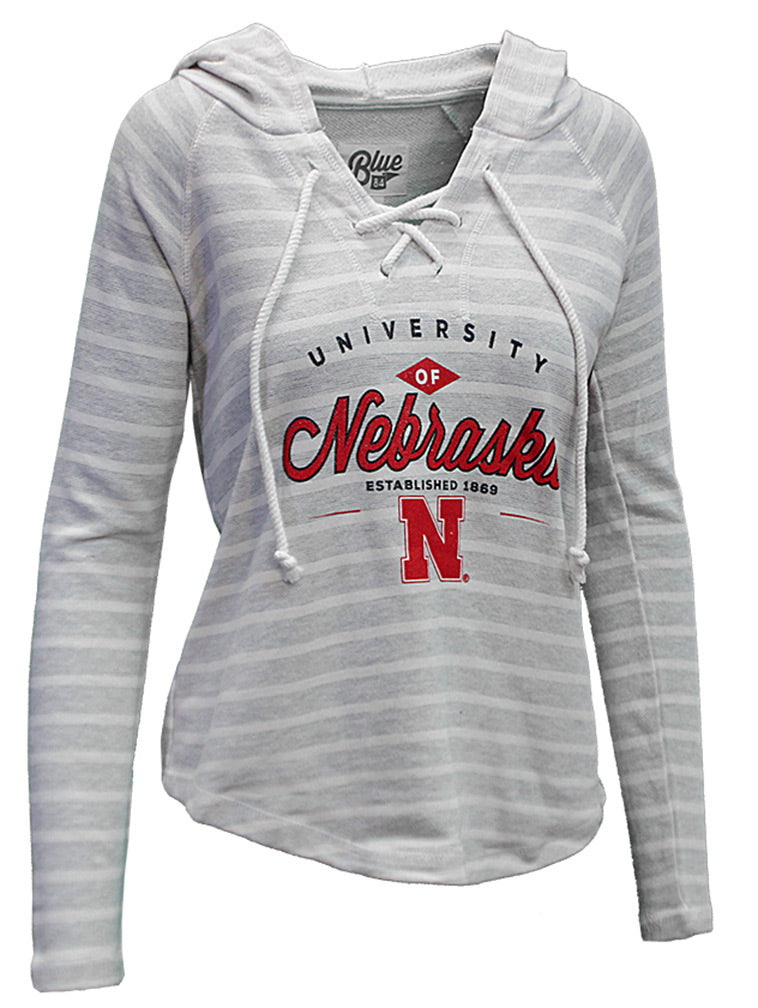 Womens NU Lace Up Terry Hoodie