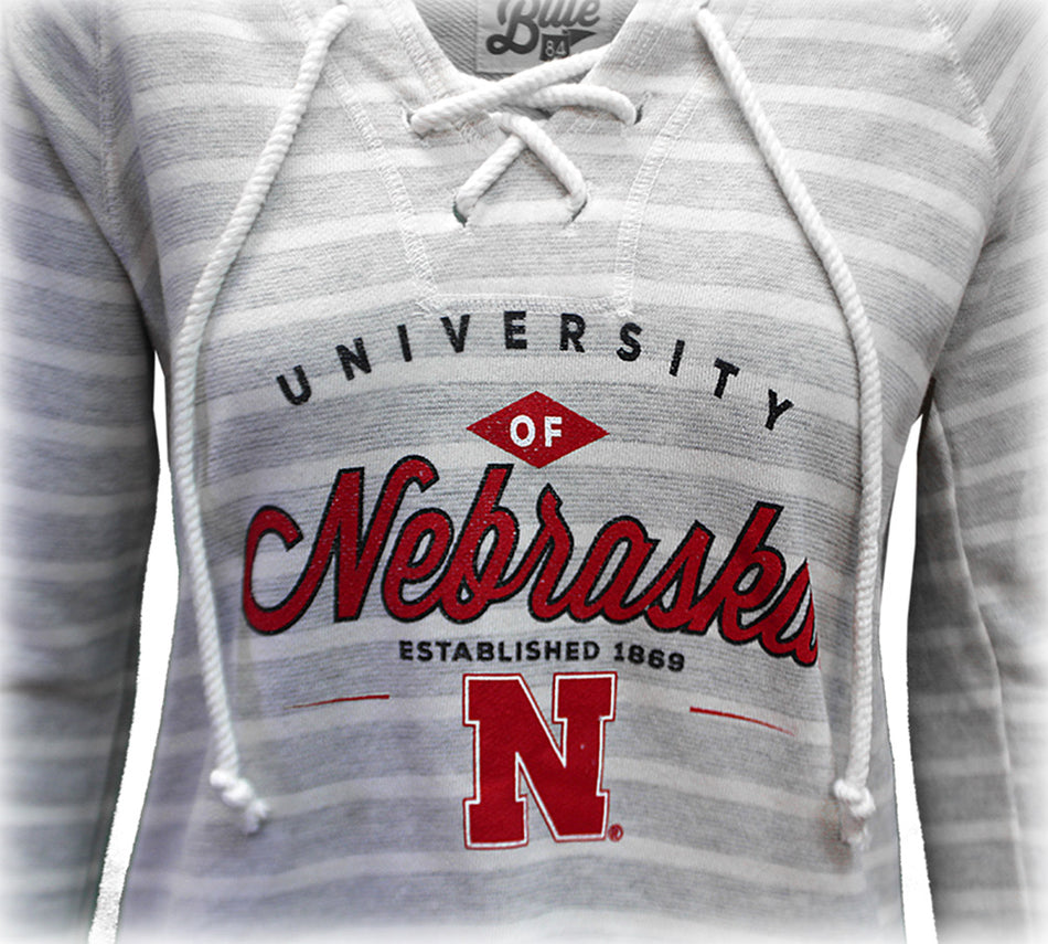 Womens NU Lace Up Terry Hoodie