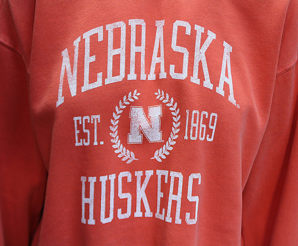 Womens Nebraska Huskers Dyed Crop