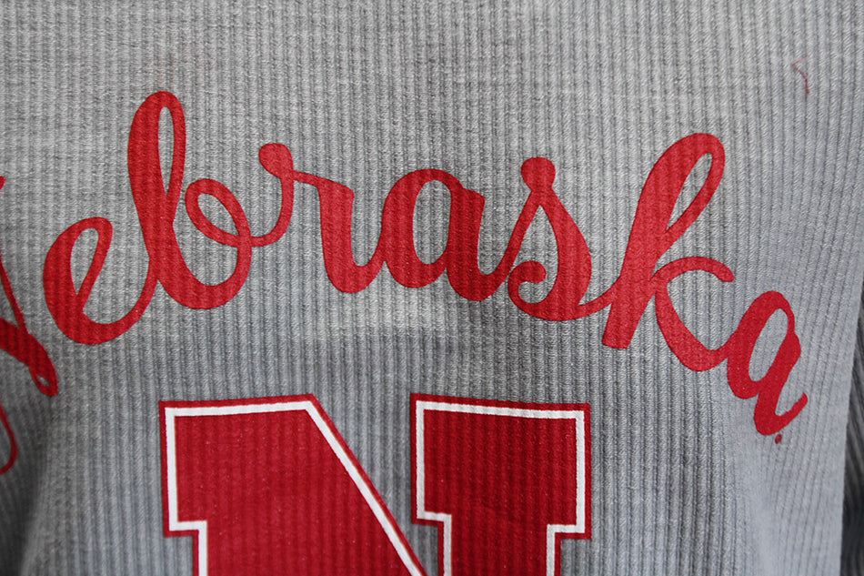 Womens Nebraska Julie Corded Crew