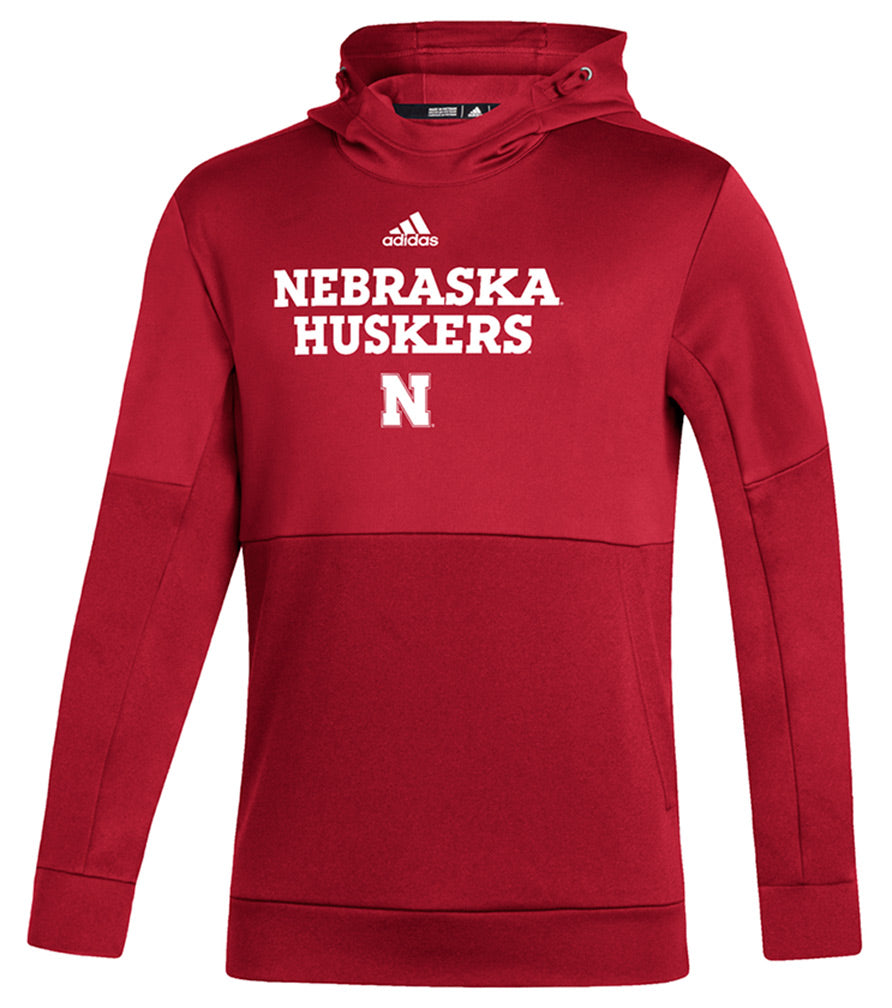 Adidas Huskers Coach Frost Sideline Hoodie - Red