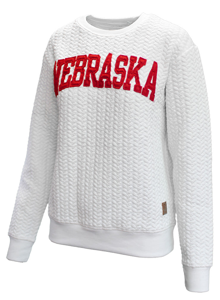 Womens Nebraska Banner Cozy Pullover