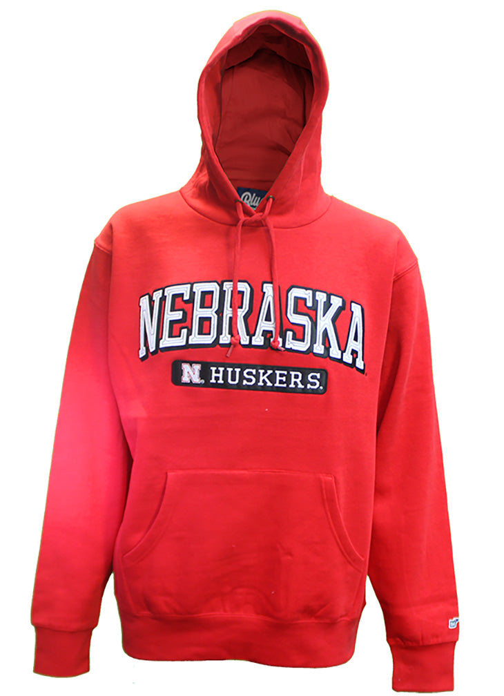 Nebraska Huskers Double Pump Felt Hoodie