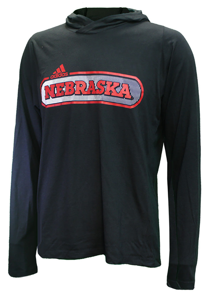 Adidas Nebraska Locker Freelift Hooded LS Tee