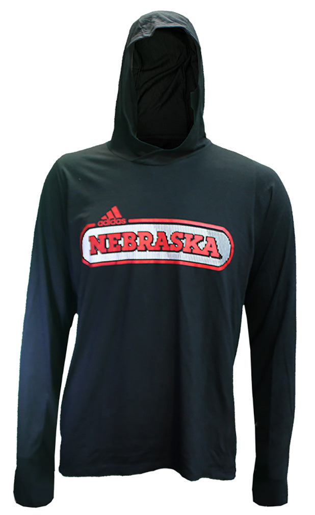 Adidas Nebraska Locker Freelift Hooded LS Tee